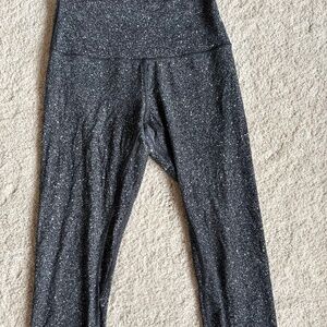 Lululemon Align Crop Leggings Black Splatter 21” Size 6
